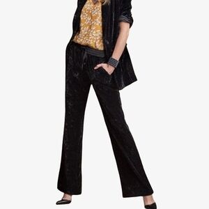 CAbi Hostess Trouser Velvet Pants Size Medium Black Style 3673
